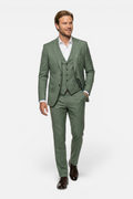 Men's Elegant Blend Green Suit | Stylish Three-Piece Wedding Attire
