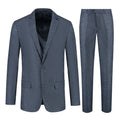 Men's Stretch Birdseye Suit | Classic Dark Blue 2-Piece Wedding Suit