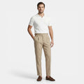 Men's Woven Cropped Suit Pants | Stylish Mid Waist Dress Trousers | Comfortable Regular Fit
