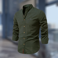 Dylan | Men’s Stand Collar Long Sleeve Button Shirt