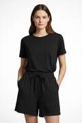 Gabriella | Women’s Textured Drawstring Waist Casual Shorts With Pockets