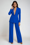 Viviana | Women’s Tailored Blazer And Wide Leg Trouser Set