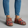 Sandales compensées colorées pour femmes | Chaussures bohèmes confortables