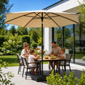 Tilting Garden Parasol with Crank Handle & UV-Resistant Canopy