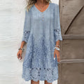 Women's Floral Print Midi Dress | Elegant Structured Summer Dress with Embroidered Accents