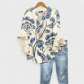 Women's Lightweight Cotton Blouse | Airy Long Sleeve Summer Top
