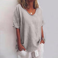 Women's Lightweight Cotton Blouse | Flowy Relaxed Fit Summer Top