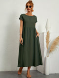Women's Lightweight Cotton Summer Dress | Elegant Relaxed Fit with Refined Neckline