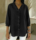 Women's Lightweight Ruffled Blouse | Airy Casual Summer Top for Women