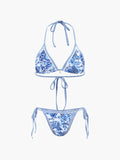Women's Quick-Drying Jersey Halter Bikini Set | Stylish High-Waisted Summer Swimwear