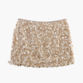 Women's Shimmering Sequin Mini Skirt | Fitted Waistband Elegant Party Wear