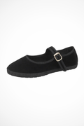 Women's Suede-Like Mary Jane Flats | Classic Round Toe Comfortable Dress Shoes