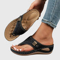 Women's Synthetic Orthopedic Sandals | Comfortable Slip-On Wedge Footwear