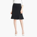 Women's Woven A-Line Midi Skirt | Flared Elastic Waist Pull-On Design | Elegant Casual Office Wear