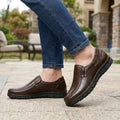 Men's Genuine Leather Casual Loafers | Elegant Handcrafted Flat Shoes