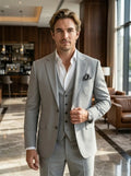 Men's Lightweight Breathable Suit Set | Elegant Three-Piece Formal Attire