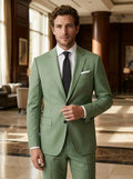 Men's Lightweight Fabric Suit | Classic Slim Fit Single Button Jacket for All Seasons