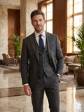 Men's Lightweight Fabric Three-Piece Suit | Elegant Slim Fit Formal Attire