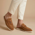 Men's Suede Mule Loafers | Stylish Open-Back Slip-On Shoes