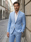 Men's Woven Wedding Suit Set | Tailored Single Breasted Blazer and Trousers