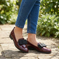 Women's Black Patent Leather Loafers | Elegant Pointed Toe Slip-On Shoes