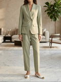 Women's Elegant Tailored Blazer Set | Structured Trousers for Autumn/Winter