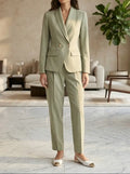 Women's Elegant Tailored Blazer Set | Structured Trousers for Autumn/Winter