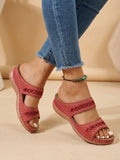 Women's Leather Sandals | Supportive Two-Strap Summer Footwear