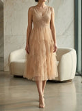 Women's Lightweight Chiffon Mini Cocktail Dress | Elegant Ruffled Party Dress