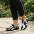 Women's Soft-Textured Leather Loafers | Elegant Slip-On Black Penny Shoes