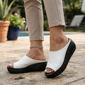Women's Synthetic Cushioned Slide Sandals | Elegant Comfortable Summer Footwear