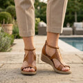 Women's Synthetic PU Wedge Sandals | Stylish Open-Toe Summer Footwear