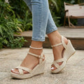 Women's Synthetic Wedge Sandals | Elegant Comfortable Summer Wedges