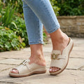 Women's Vegan Leather Orthopedic Sandals | Chic Wedge Heel Comfort Shoes