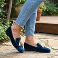 Women's Velvet Loafers | Elegant Spring Slip-On Shoes with Tassel Detail
