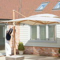 Large Cantilever Parasol with 360° Rotation - Garden Shade Umbrella