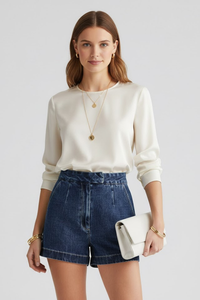 Diana | Stylish Relaxed High-Waisted Summer Shorts 0