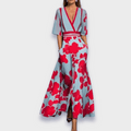 Vivienne | Women’s Elegant Floral Print Maxi Dress
