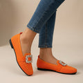Loraine | Women’s Jewel Detail Slip-On Loafers With Square Toe