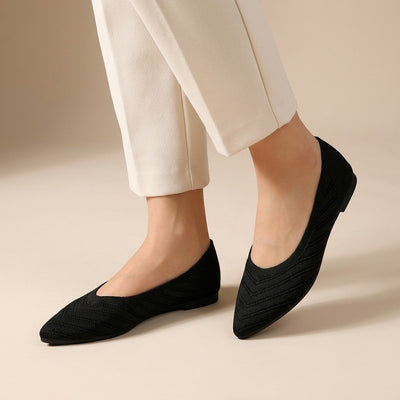 Elianthe | Women’s Slip-On Knit Loafers With Chain Detail 0