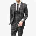 Men's Breathable Blended Fabric Suit | Elegant 3-Piece Wedding Suit for Men