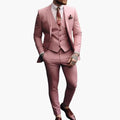 Men's Lightweight Fabric Suit Set | Modern Slim-Fit Blazer with Vest for Formal Events
