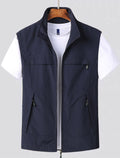 Ethan | Men’s Sleeveless Utility Vest With Zip Pockets