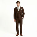 Men's Woven Fabric 3-Piece Suit | Elegant Single Breasted Wedding Attire