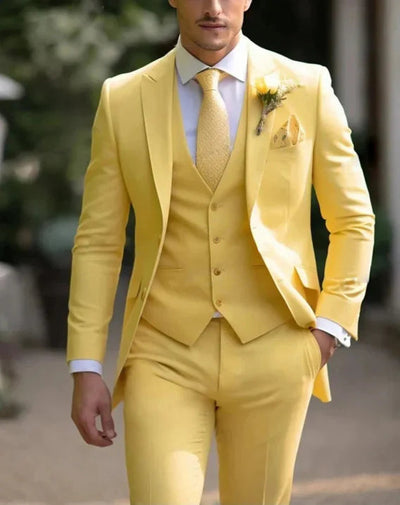 Men's classic three-piece suit with vest 0