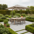 Outdoor Cantilever Garden Parasol with Base Weights | Square Patio Umbrella