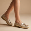 Solenne | Women’s Comfortable Leather Penny Loafers With Tassels