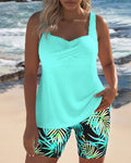 Women's Colorful Printed Tankini | Supportive Tummy Control Swimwear for Summer