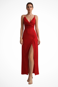 Women's Draped Cowl Neck Maxi Dress | Sophisticated Wedding Guest Attire
