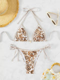 Women's Elegant Paisley Print Bikini Set | Comfortable Adjustable Swimwear for Summer